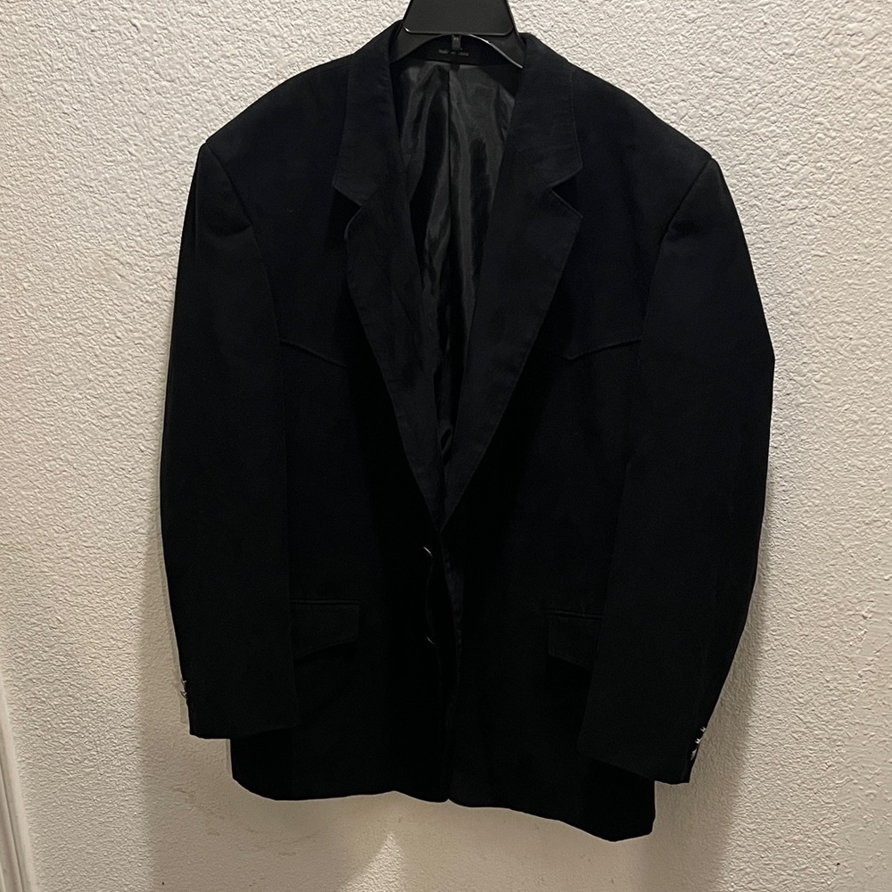 Elegant Black Men's Western Style Blazer